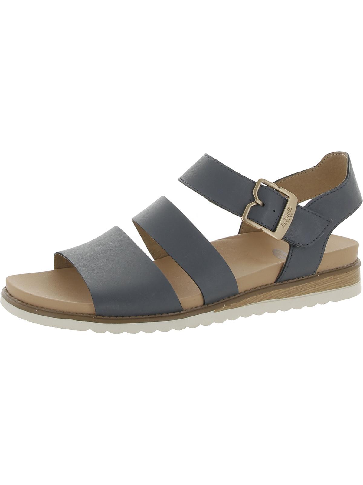 Dr. Scholl's Shoes Womens Island Glow Faux Leather Square Toe Slingback Sandals